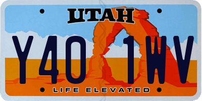 UT license plate Y401WV