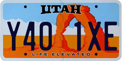 UT license plate Y401XE