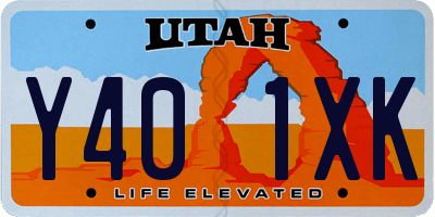 UT license plate Y401XK