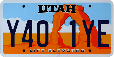 UT license plate Y401YE