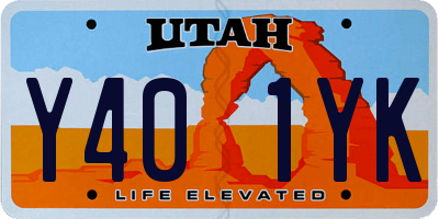 UT license plate Y401YK