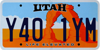 UT license plate Y401YM