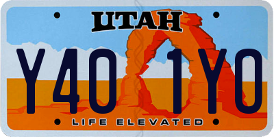 UT license plate Y401YO