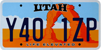 UT license plate Y401ZP