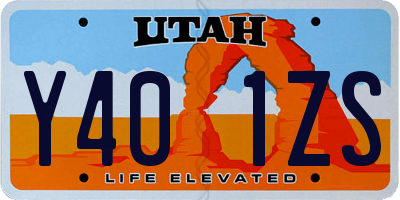 UT license plate Y401ZS