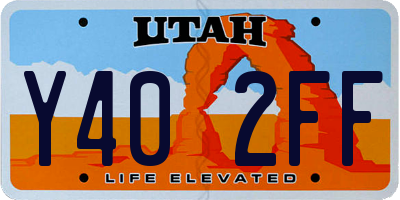 UT license plate Y402FF