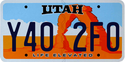 UT license plate Y402FO