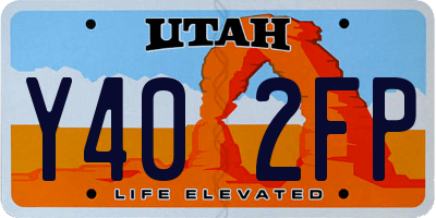 UT license plate Y402FP