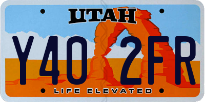 UT license plate Y402FR