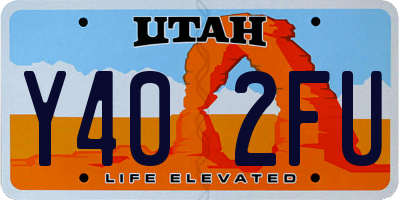 UT license plate Y402FU