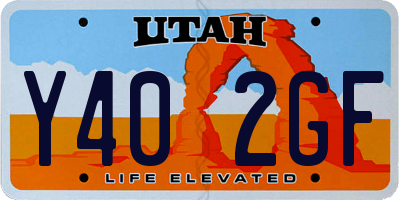 UT license plate Y402GF