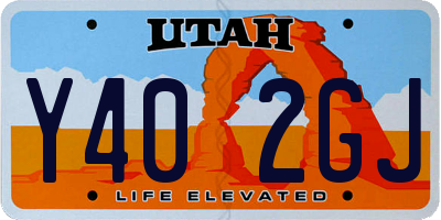 UT license plate Y402GJ