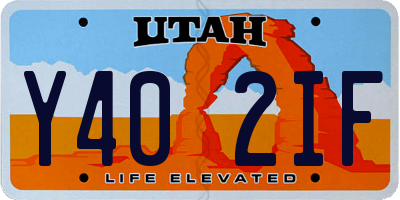 UT license plate Y402IF