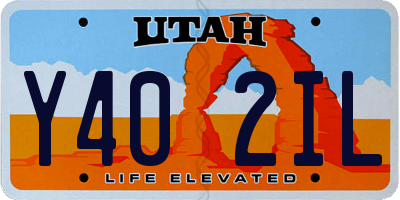 UT license plate Y402IL