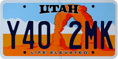 UT license plate Y402MK