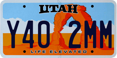 UT license plate Y402MM