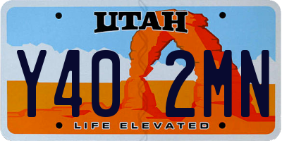 UT license plate Y402MN