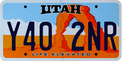 UT license plate Y402NR