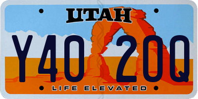 UT license plate Y402OQ