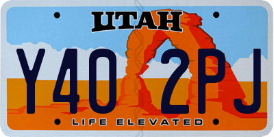 UT license plate Y402PJ