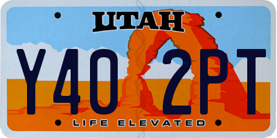 UT license plate Y402PT