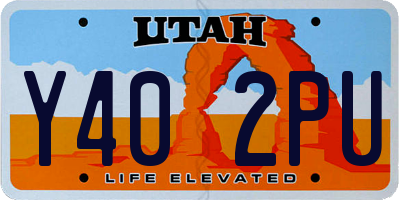 UT license plate Y402PU