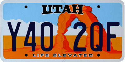 UT license plate Y402QF