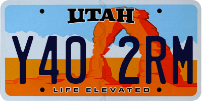 UT license plate Y402RM