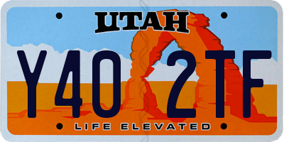UT license plate Y402TF