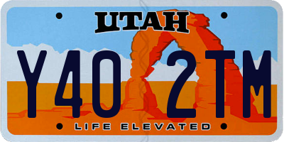 UT license plate Y402TM