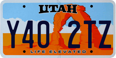 UT license plate Y402TZ