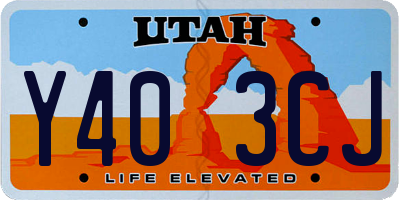 UT license plate Y403CJ