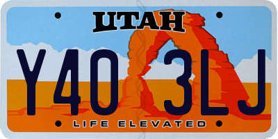 UT license plate Y403LJ