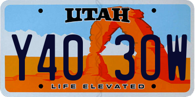 UT license plate Y403OW