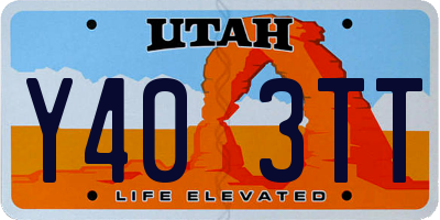 UT license plate Y403TT