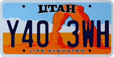 UT license plate Y403WH