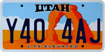 UT license plate Y404AJ