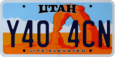 UT license plate Y404CN
