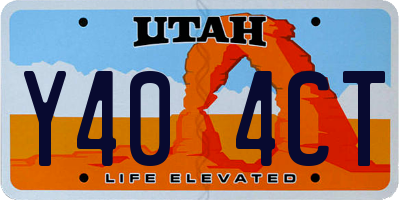 UT license plate Y404CT