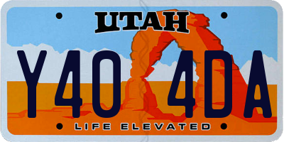 UT license plate Y404DA