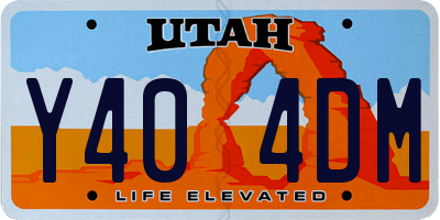 UT license plate Y404DM