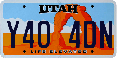 UT license plate Y404DN