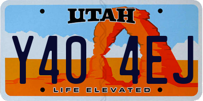 UT license plate Y404EJ
