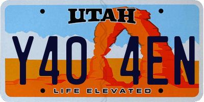 UT license plate Y404EN