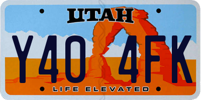 UT license plate Y404FK