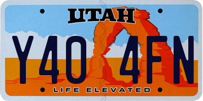 UT license plate Y404FN