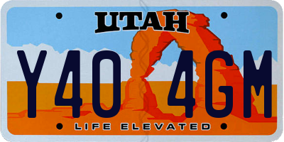 UT license plate Y404GM