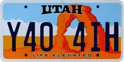 UT license plate Y404IH