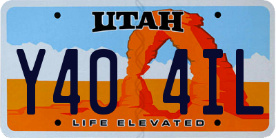 UT license plate Y404IL