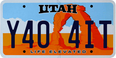 UT license plate Y404IT